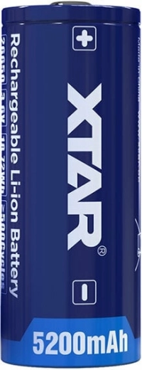 Batería recargable Li-ion XTAR 26650 5200 mAh 3,6 V (button top)