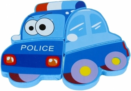 Alegre motivo de coche de policía