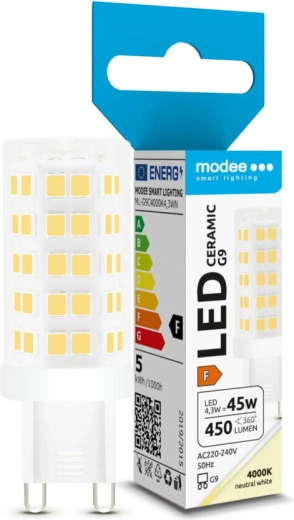 Bombilla LED G9 4,3 W blanco neutro Modee Lighting