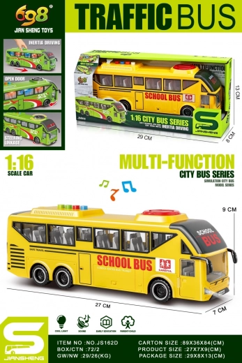 Autobús escolar 1:16 amarillo