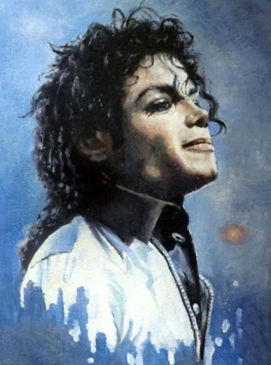 Pintura de diamantes Rey del pop 30 × 40 cm