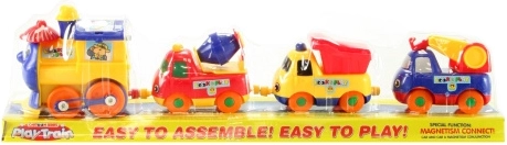 Tren a pilas con vagones magnéticos, 32 cm