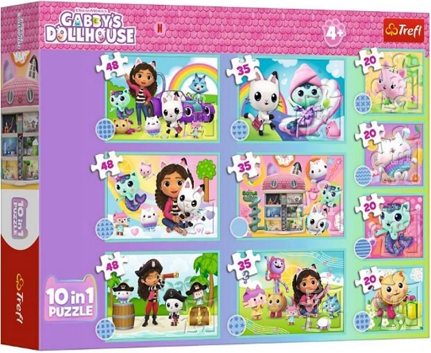 Puzzle 10 en 1 Gabby y su mundo