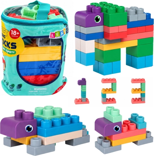 Bloques de construcción sensoriales blandos en bolsa para niños, 30 uds.