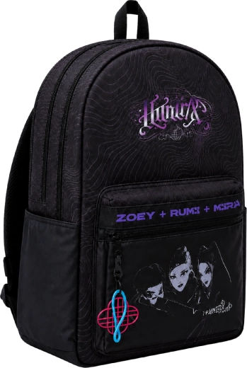 Mochila escolar GIM KPop Demon Hunters Huntrix negra 41 cm