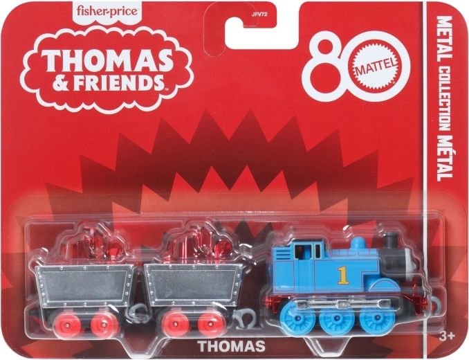 Thomas y sus amigos 80.º aniversario – locomotora metálica con 2 vagones