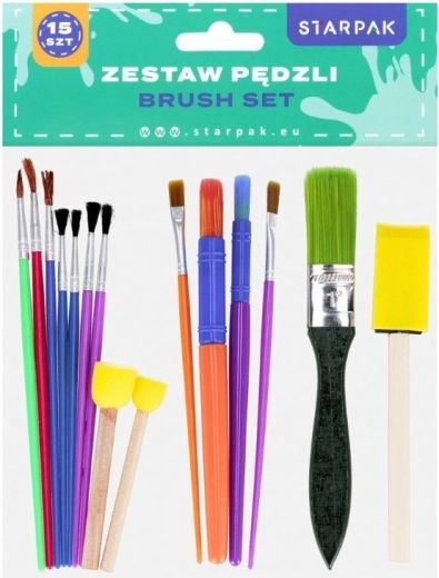 Set de pinceles de pintura y aplicadores de espuma 15 uds