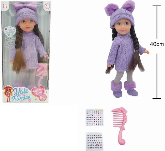 Muñeca de 30 cm con accesorios, bebe y orina