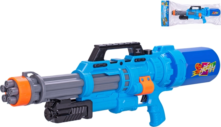Pistola de agua azul con bomba 68 cm