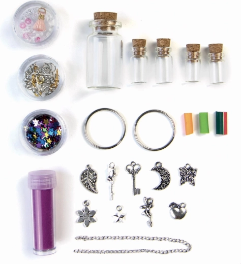 Kit creativo para hacer joyas con mini frascos