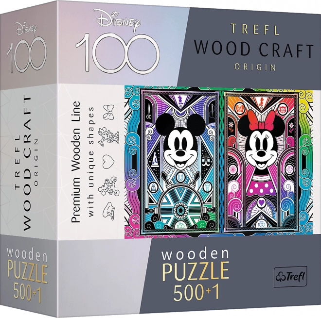 Puzle de madera Mickey Mouse & Minnie de 501 piezas