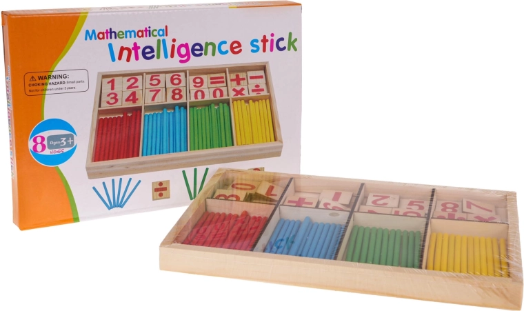Juego matemático de madera – palitos de conteo