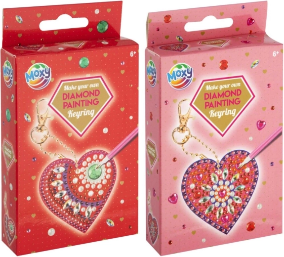 Pintura de diamantes – llavero corazón