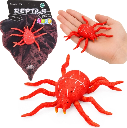 Figura realista de goma de araña roja 12 cm