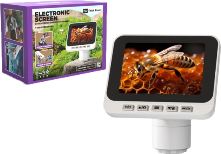 Ocular electrónico digital con pantalla LCD de 2,8" y Wi‑Fi para microscopios y telescopios