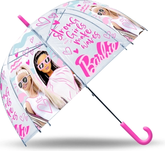 Paraguas infantil transparente automático BARBIE