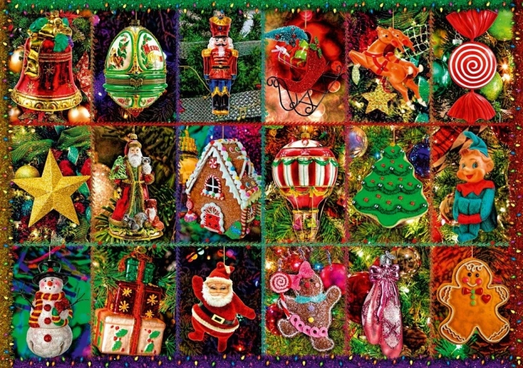Puzzle Bluebird adornos navideños 1000 piezas