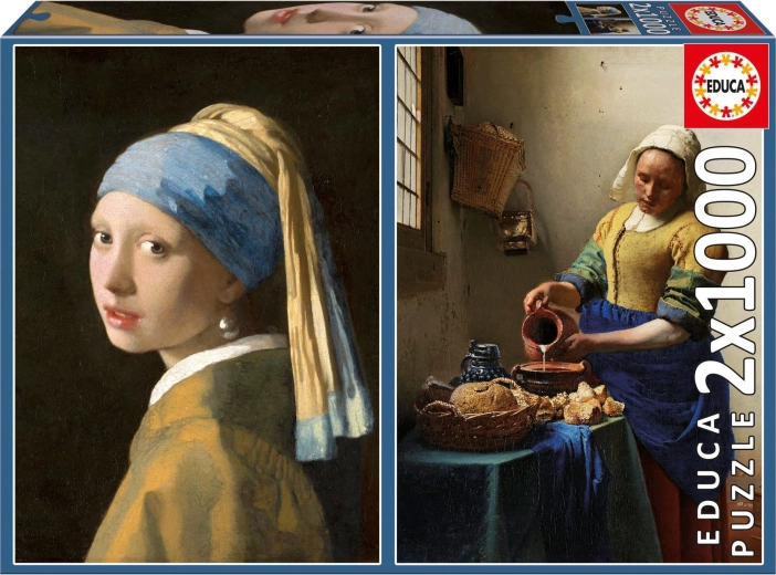 Puzzle La joven de la perla y La lechera 2×1000 piezas EDUCA