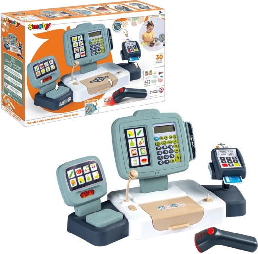 Caja registradora electrónica infantil con báscula