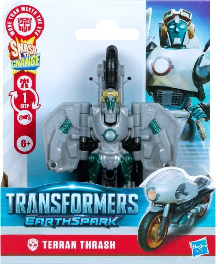 Transformers Earthspark Terran Thrash – figura con transformación rápida