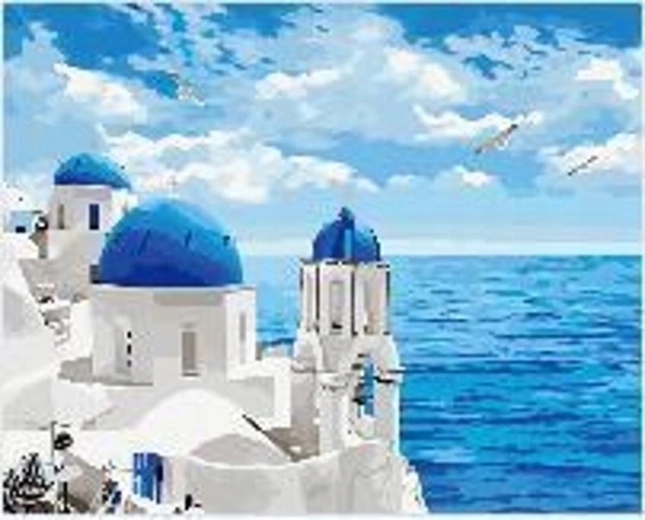 Norimpex Pintura por números Mar Egeo 40 × 50 cm