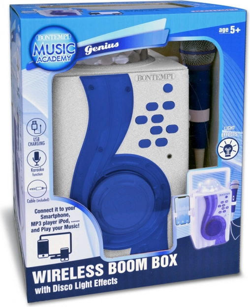Boom Box de Karaoke con Efectos de Luces Disco