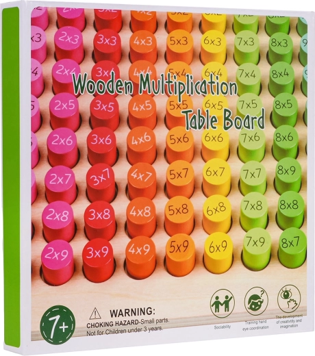 Tabla de madera para aprender a multiplicar