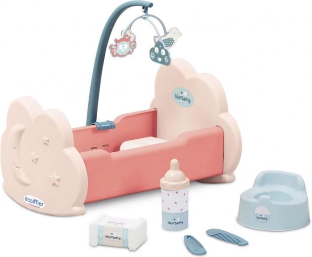 Cuna infantil con accesorios para muñecas