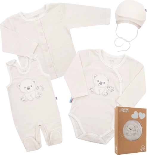 Set para recién nacido New Baby Sweet Bear, beige, 4 piezas, talla 62