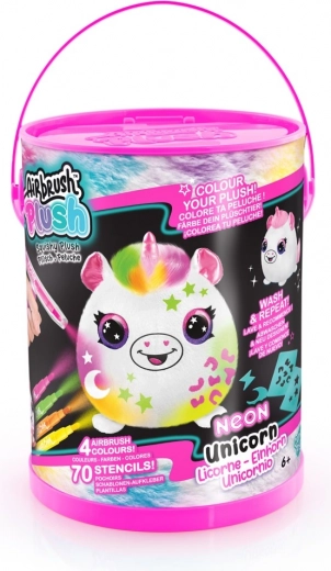 Set creativo de aerógrafo Neon con peluches squish