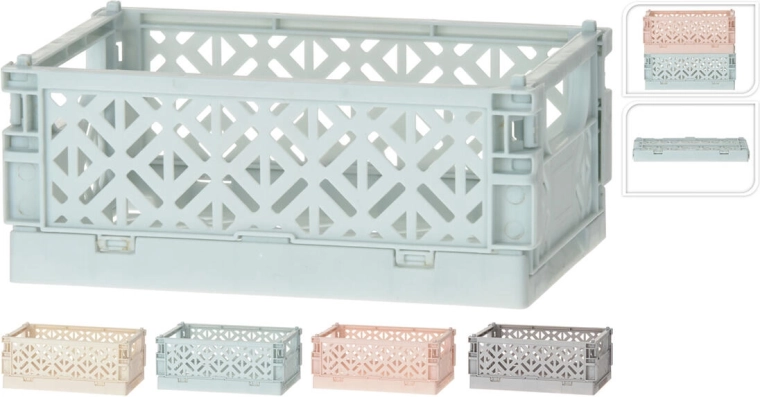 Caja plegable de plástico 10 × 15 × 6 cm – mix de colores