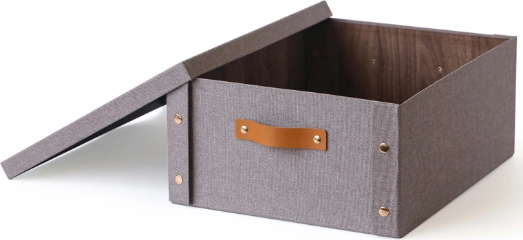 Caja de almacenamiento con tapa 33 × 40 × 17 cm – papel y cartón