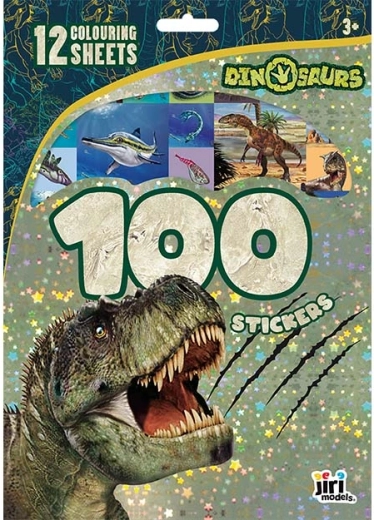 Pegatinas y colorear dinosaurios – 100 uds