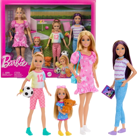 Hermanas Barbie – set de 4 muñecas con accesorios
