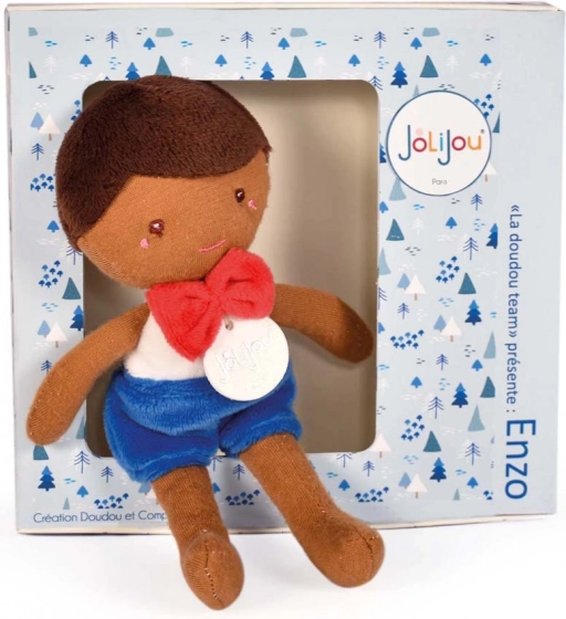 Muñeca Doudou Jolijou Enzo 16 cm azul