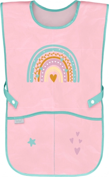 Delantal infantil arcoíris rosa
