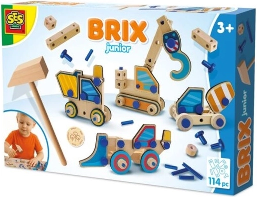 Set de construcción SES BRIX Junior: vehículos de obra