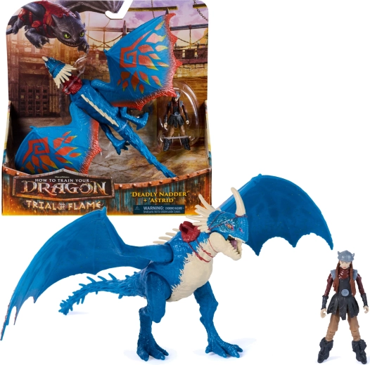 Set de figuras Spin Master Cómo entrenar a tu dragón: dragón Deadly Nadder y Astrid