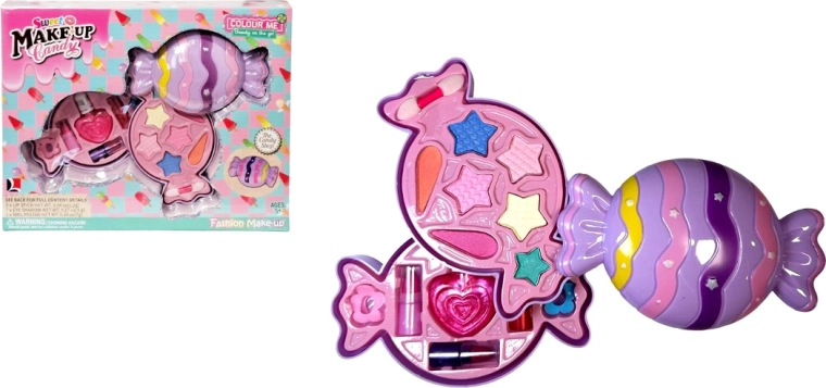 Set de cosméticos para muñeca en estuche con forma de caramelo - 1 unidad
