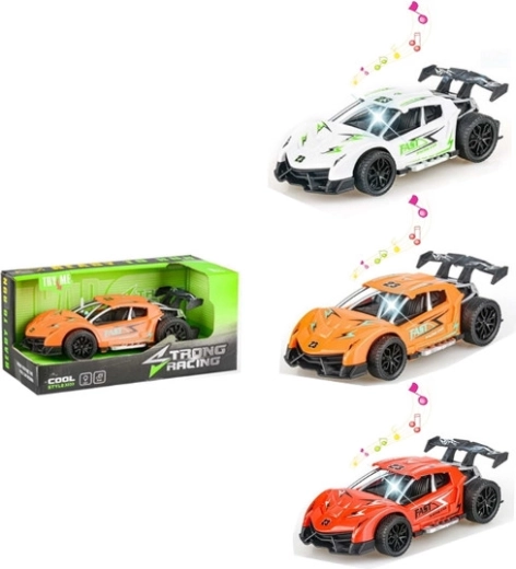Coche deportivo con sonido y luz - 1 unidad