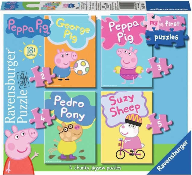 Mis primeros puzles Peppa Pig 4 en 1 (2–5 piezas) RAVENSBURGER