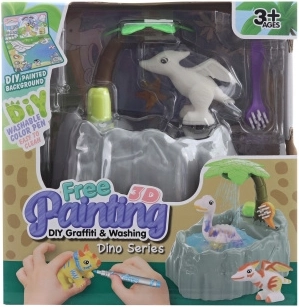 Set para colorear de dinosaurios con ducha