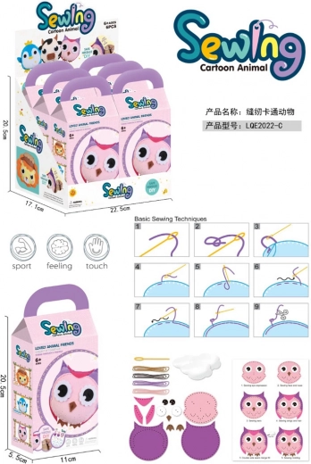 Set creativo: cose tu propio peluche – búho