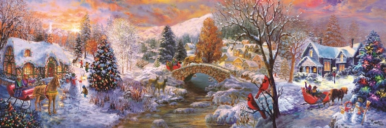 Puzzle panorámico EUROGRAPHICS Vamos a casa de la abuela, 1000 piezas