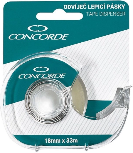 Dispensador de cinta adhesiva CONCORDE Praktik 18 mm x 33 m