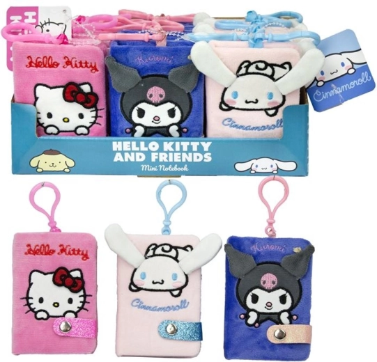 Mini cuaderno de felpa con llavero