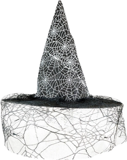 Sombrero de bruja con velo