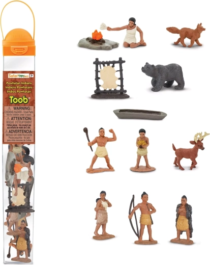 Safari Ltd. Toobs indígenas (Powhatan) – tubo con 12 figuras