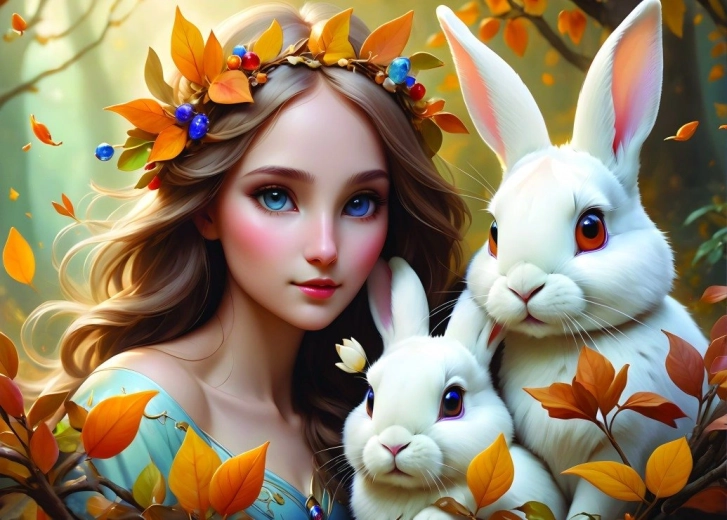 Puzzle chica con conejitos 500 piezas