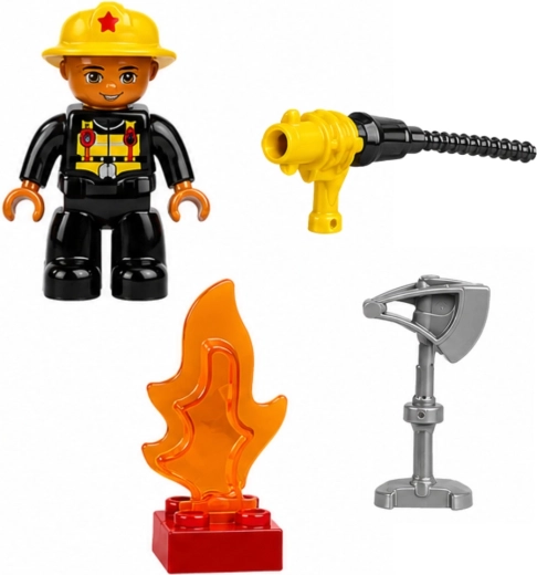Figura de bombero y accesorios temáticos